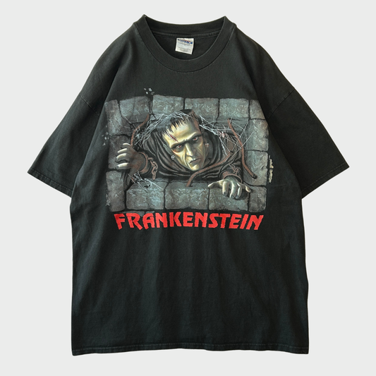 90's Hanes フランケンシュタイン プリントTシャツ 黒(XL)/B3508T-SO