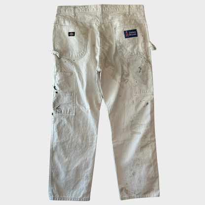 00's Dickies ディッキーズ Sherwin Williams 企業ロゴ ペインター ワークパンツ 白 (38×32)/B3940P-SO