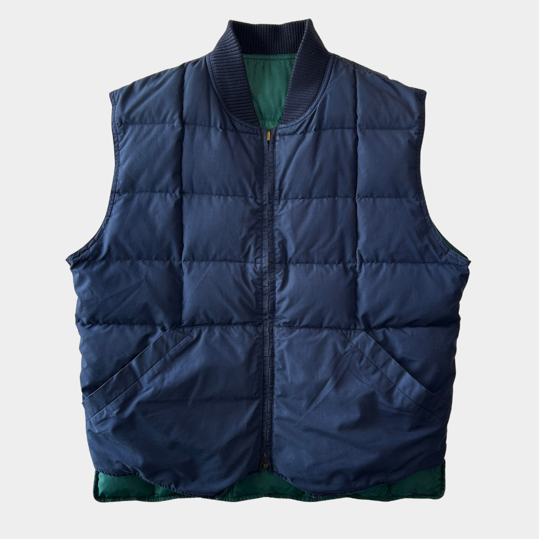 90's Eddie Bauer エディー・バウアー "CANADIAN VEST" リバーシブルグースダウンベスト(L)/C1643V-SO