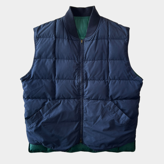 90's Eddie Bauer エディー・バウアー "CANADIAN VEST" リバーシブルグースダウンベスト(L)/C1643V-SO