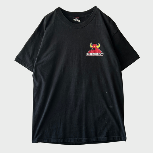 00's Independent × Toy Machine インディペンデント トイマシーン コラボTシャツ 黒 (XL)/B3054T-SO
