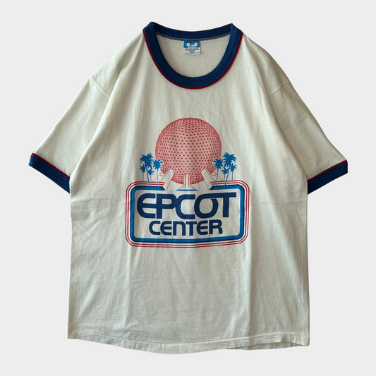90's DISNEY EPCOT CENTER リンガーTシャツ 白 L/B2706T-SO