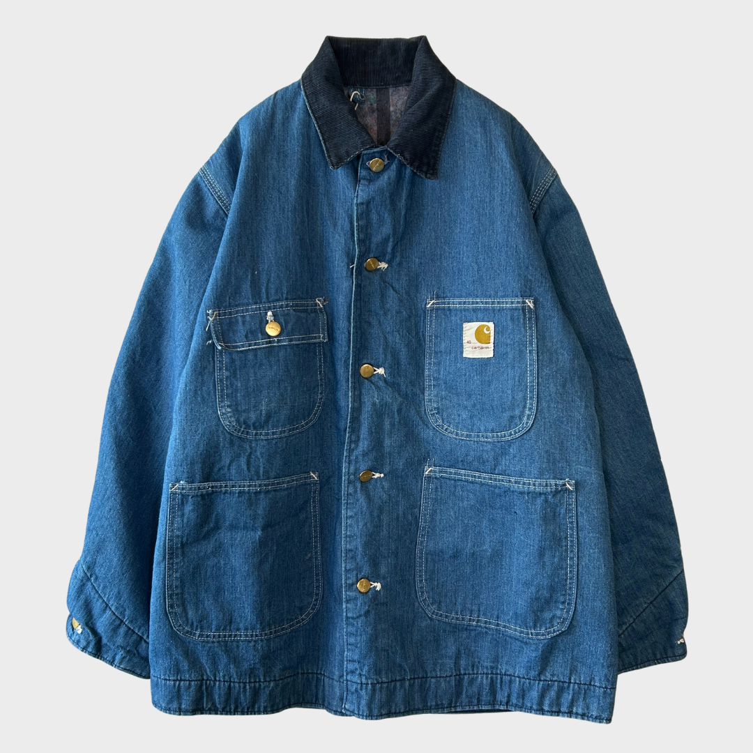 70's Carhartt カーハート カバーオール デニムチョアコート (サイズ40 70's Carhartt カーハート カバーオール デニムチョアコート (サイズ40