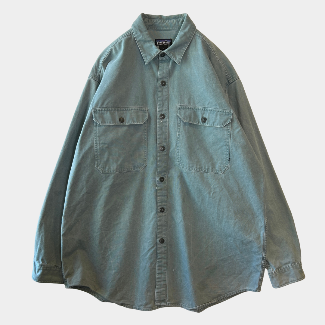90's Patagonia パタゴニア キャンバスシャツ (L)/C1597SH-SO