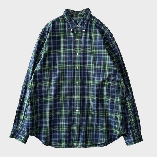 00's Ralph Lauren ラルフローレン チェックシャツ CRASSIC FIT 青緑黄白 (XL)/A2339SH-SO