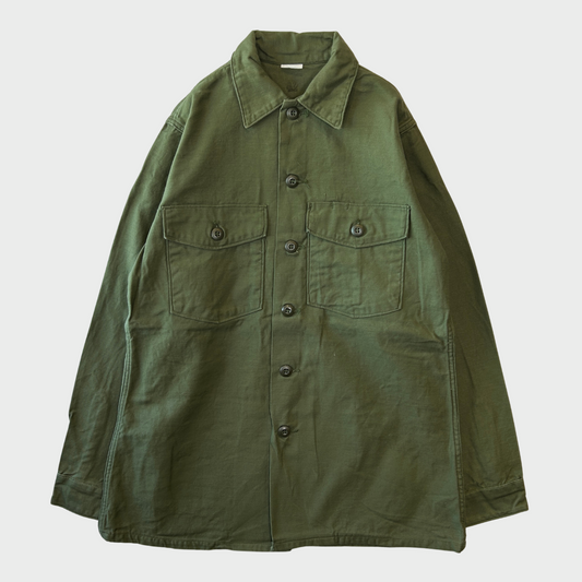 70's US ARMY ユーティリティーシャツ OG 107 ミリタリー カーキ (M)/A7736SH-SO