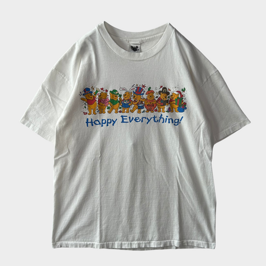 90's THE DISNEY CATALOG くまのプーさん プリントTシャツ 白 (XL)/B2139T-SO