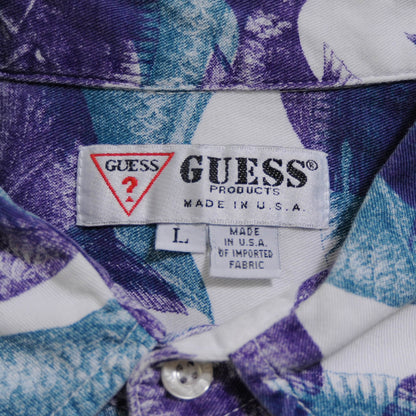 90's GUESS 半袖シャツ(L)/A2998SH-S