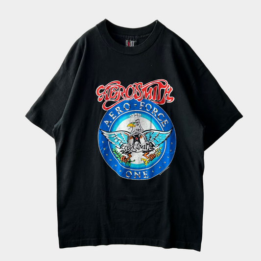 90's giant AERO SMITH "AERO FORCE ONE " tour t-shirt (XL)/A6566T-SO