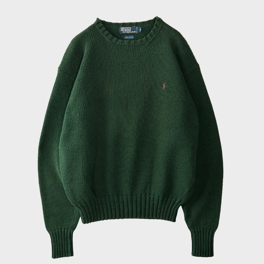 Polo by Ralph Lauren ラルフローレン コットンニット グイーン (M)/B3488K-SO