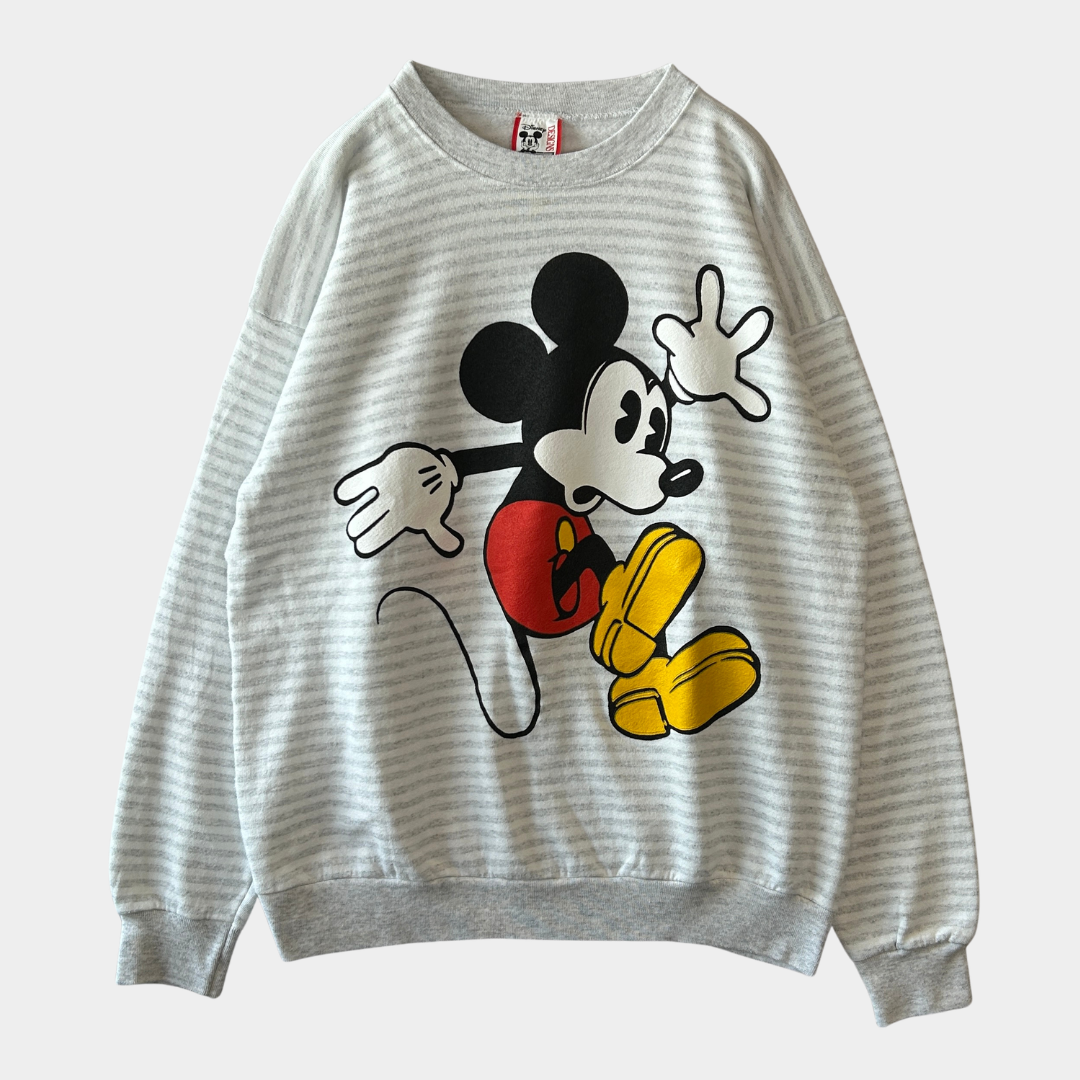 90's Disney Designs ディズニー ミッキーマウス 両面プリントボーダースウェット (One Size)/C0698S-SO