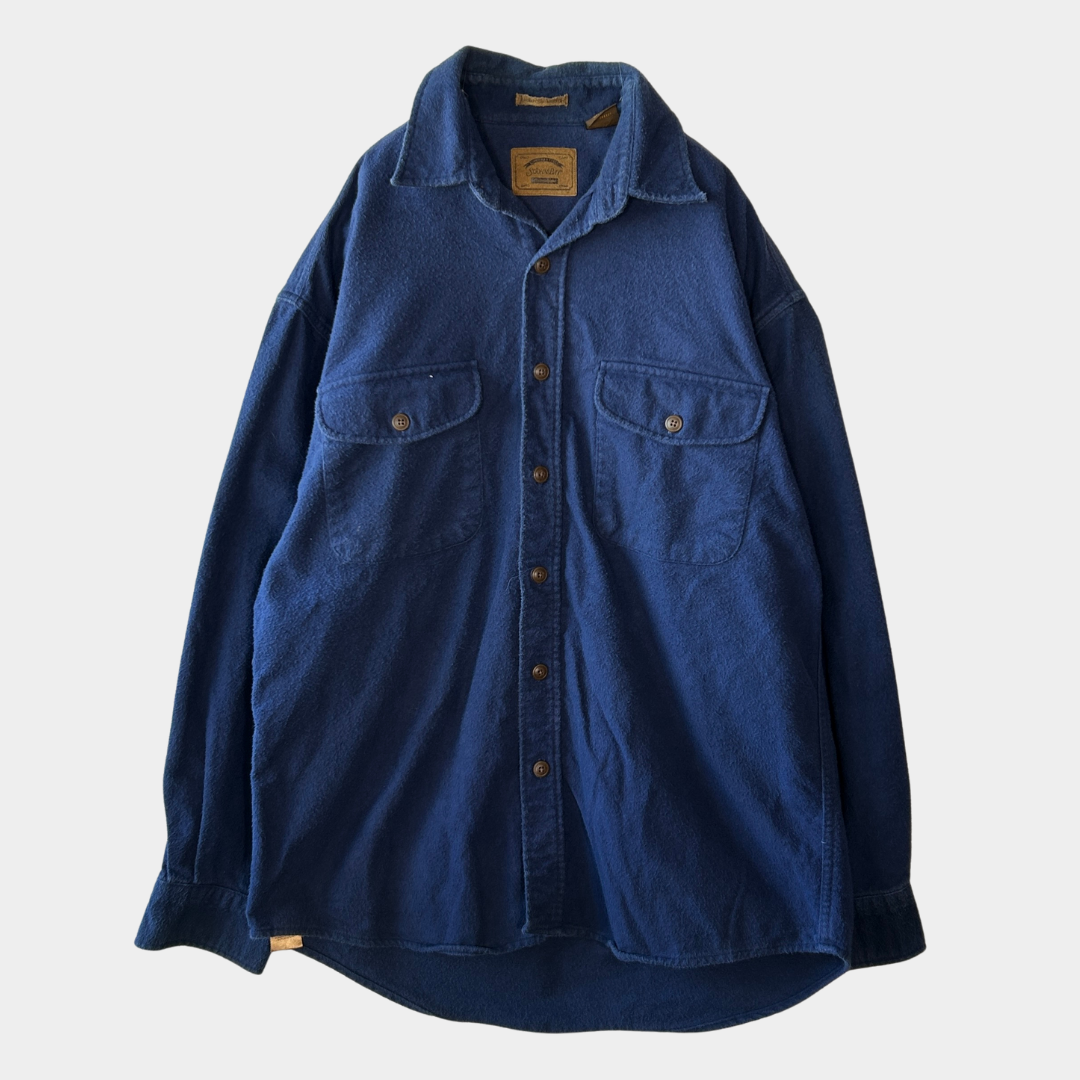 00's St.Johns'Bay  シャモアクロスシャツ 紺 (M)/A8945S-SO