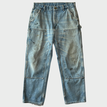 00's Carhartt カーハート ダブルニー デニムペインターパンツ B73 DST ライトブルー (W34/L32) /B3726P-SO