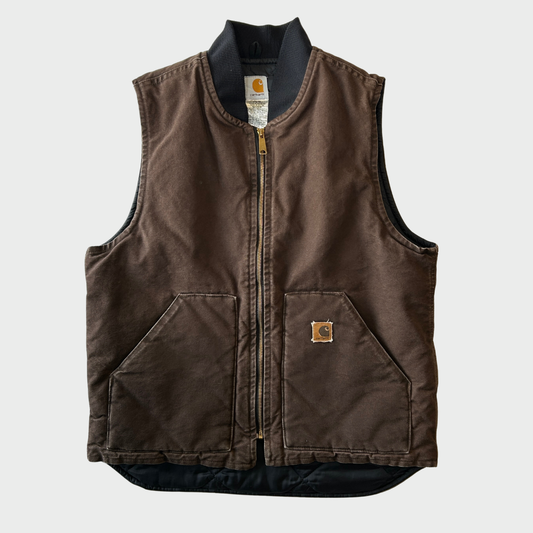 00's Carhartt カーハート ダックベスト V02 DKB ダークブラウン (L) /B3399V-SO