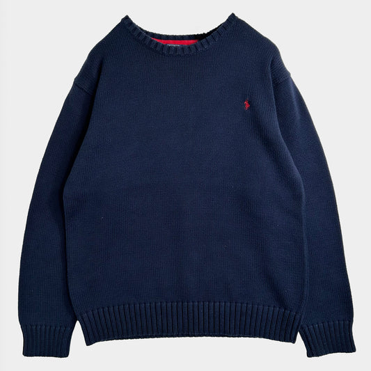 Polo Ralph Lauren コットンニット 紺 (L)/A1495K-SO