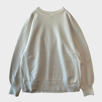 90's Champion リバースウィーブ 刺繍ロゴ スウェット ホワイト(L)/B4111R-SO