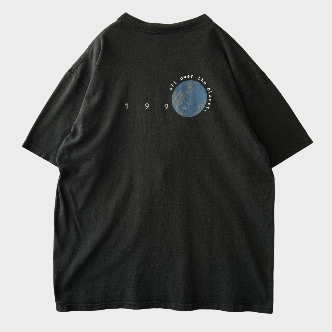 90's Janet Jackson ジャネット・ジャクソン all over the Planet ツアーTシャツ 黒(L)/C0788T-SO