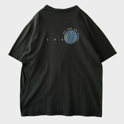 90's Janet Jackson ジャネット・ジャクソン all over the Planet ツアーTシャツ 黒(L)/C0788T-SO