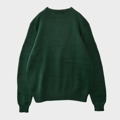 00's  RALPH LAUREN  コットンニット 緑 M /B1333K-SO