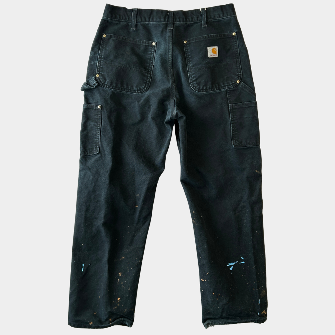 Carhartt カーハート B01 BLK ダブルニー ワークパンツ USA製(33×30 Carhartt カーハート B01 BLK ダブルニー ワークパンツ USA製(33×30