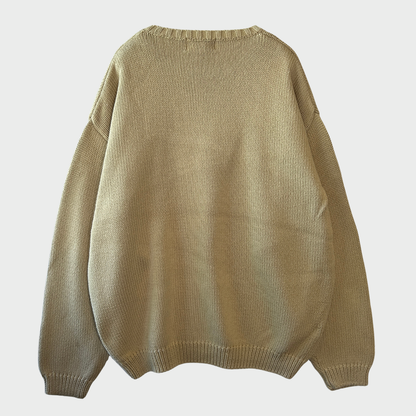 00's Eddie Bauer エディバウアー コットンニット ベージュ (XL)/B3138K-SO