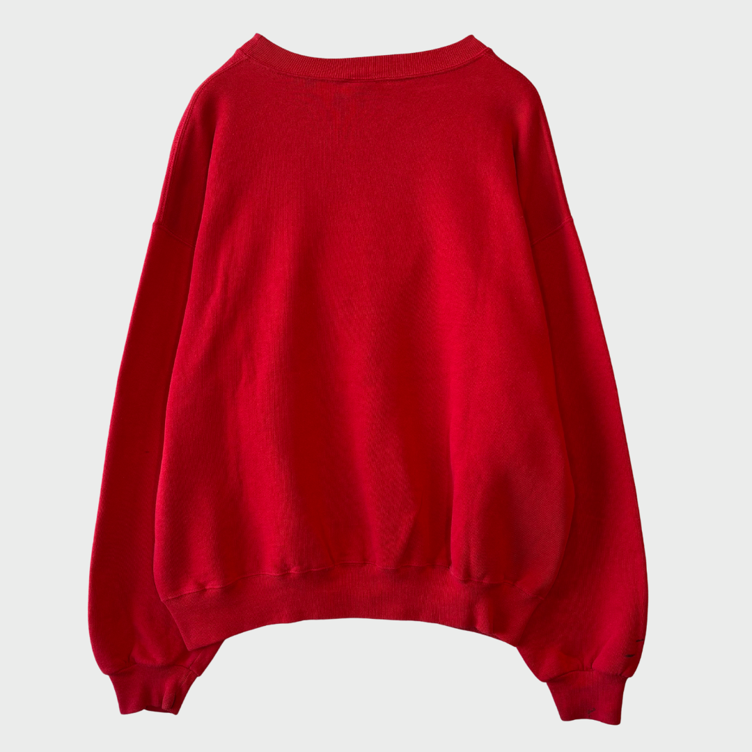 00's Russell Athletic Bulldog Wrestling カレッジスウェット 赤 (L)/A5613S-SO