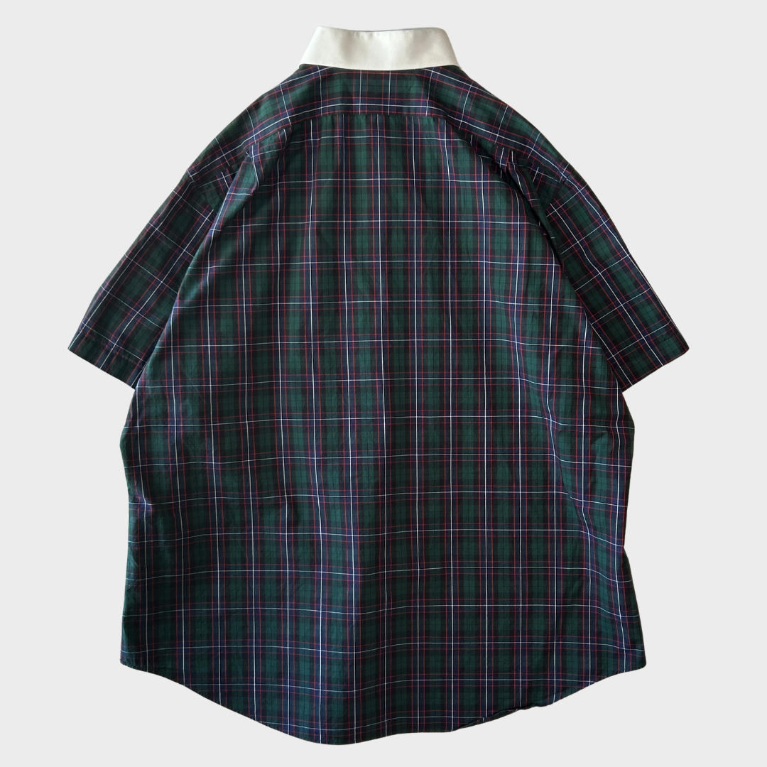 00's Polo by Ralph Lauren Custom Fit ラルフローレン タータンチェック 緑赤紺 (XXL)/A7517S-SO