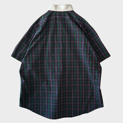 00's Polo by Ralph Lauren Custom Fit ラルフローレン タータンチェック 緑赤紺 (XXL)/A7517S-SO