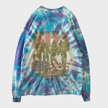 90's Fruit Of The Loom KISS バンドTシャツ 白紫水色 (XXL)/A6978T-SO