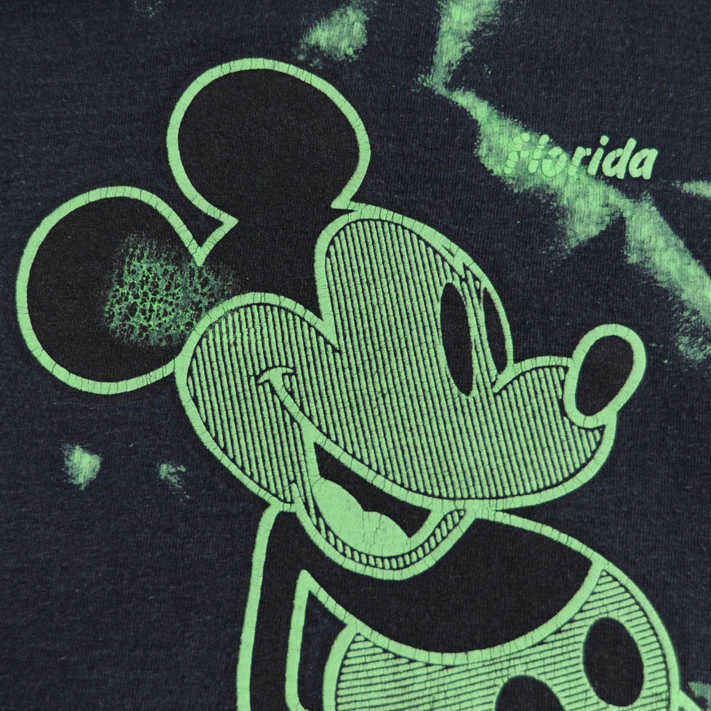 The Walt Disney Company Mickey Mouse タイダイプリントTシャツ 黒/A3824T-SO