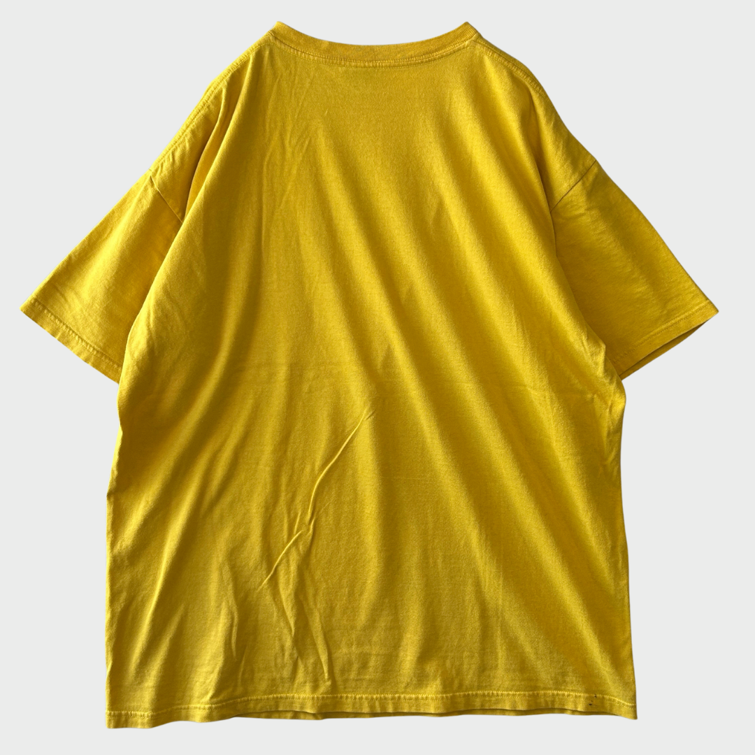 00's Stussy ステューシー SSリングロゴ プリントTシャツ イエロー (XL)/C0378T-SO