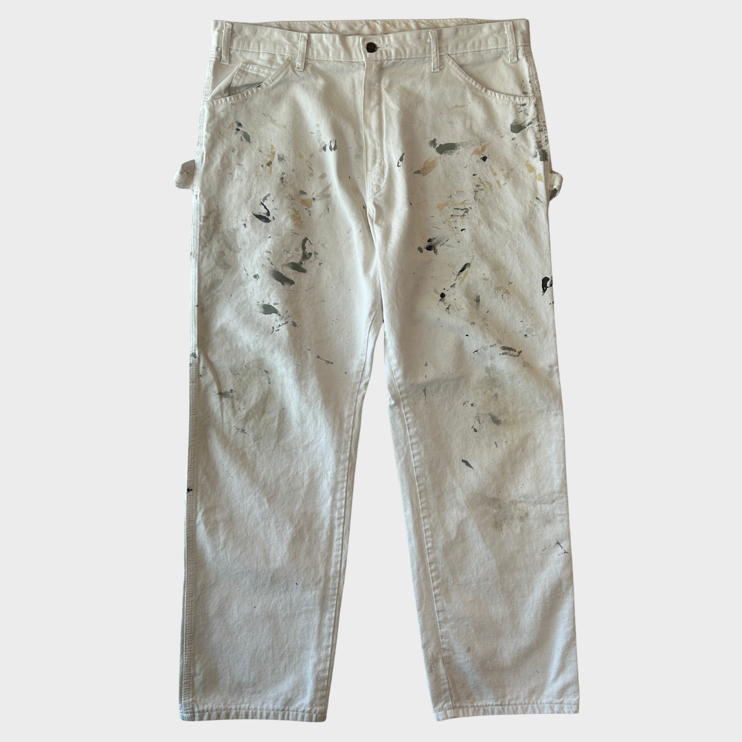 00's Dickies ディッキーズ Sherwin Williams 企業ロゴ ペインター ワークパンツ 白 (38×32)/B3940P-SO