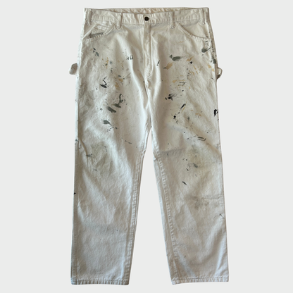 00's Dickies ディッキーズ Sherwin Williams 企業ロゴ ペインター ワークパンツ 白 (38×32)/B3940P-SO