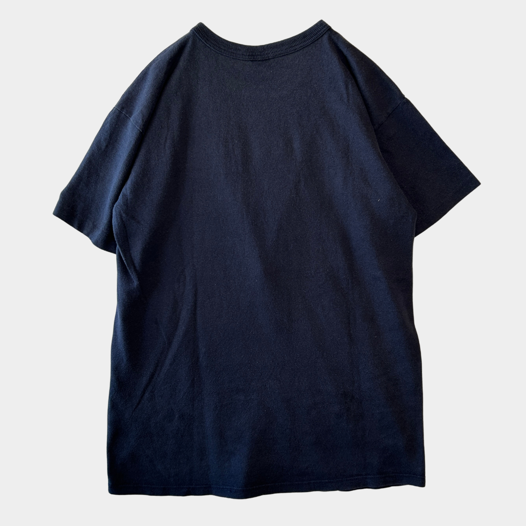 90's Champion 無地Tシャツ ネイビー 目無し /C1368T-SO