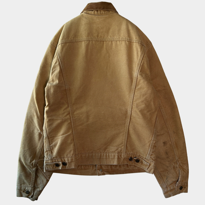 90's Carhartt カーハート ダック トラッカージャケット ベージュ (サイズ不明)/C1671J-SO