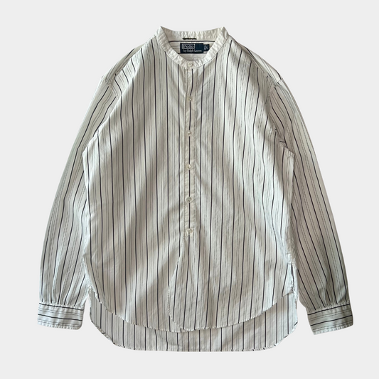 00's Polo by Ralph Lauren band collar shirt (L)/A6336SH-SO