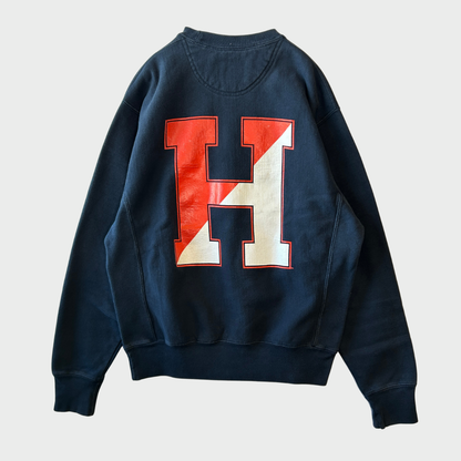 00's Champion チャンピオン REVERSE WEAVE リバースウィーブ HOBART 両面プリント カレッジスウェット ネイビー (S) /A8135S-SO