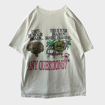 80’s BrainWavesSportswear  プリントTシャツ ホワイト(L)/A7395T-SO