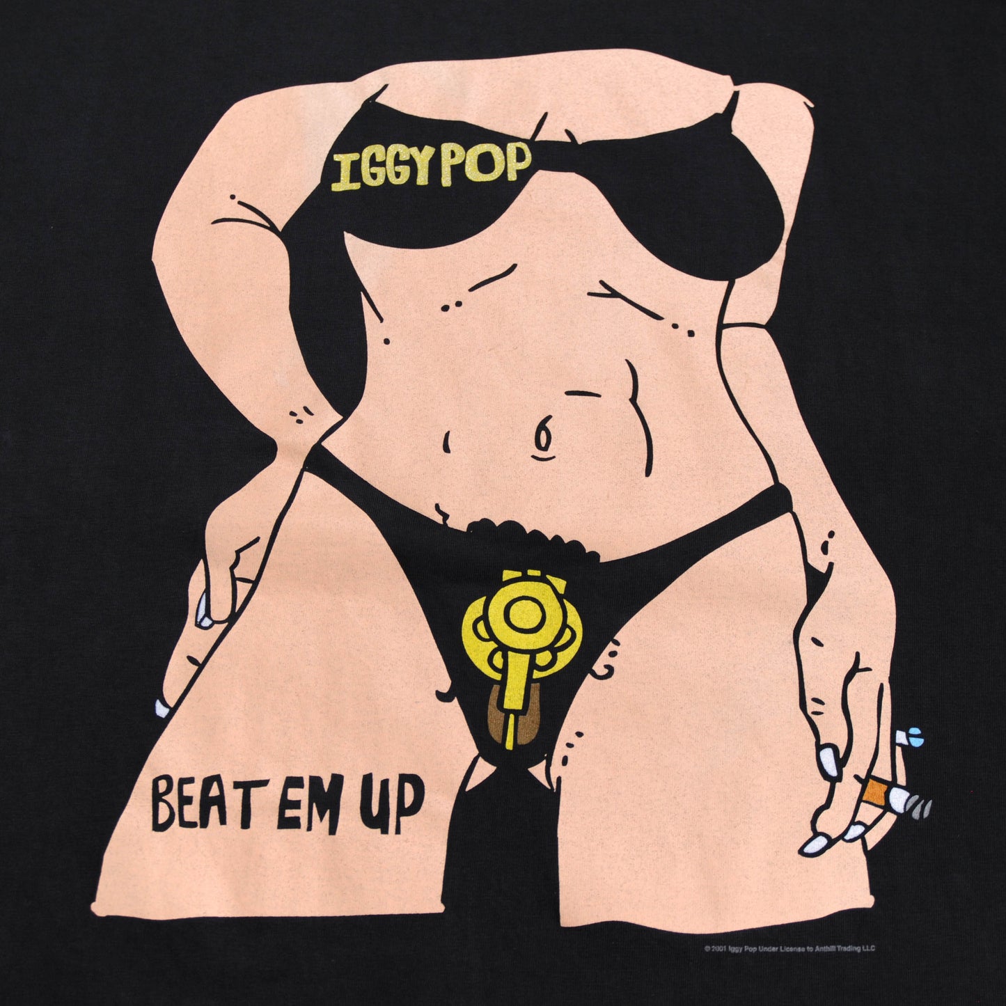 00's IGGYPOP "BEAT EM UP" Tシャツ (XXL)/A4079T-O