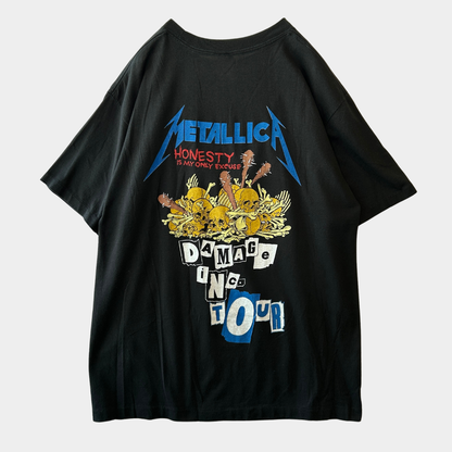 80's Metallica メタリカ Pushead Damage inc ツアーT バンドTシャツ 黒 CHED(XL)/C0284T-SO