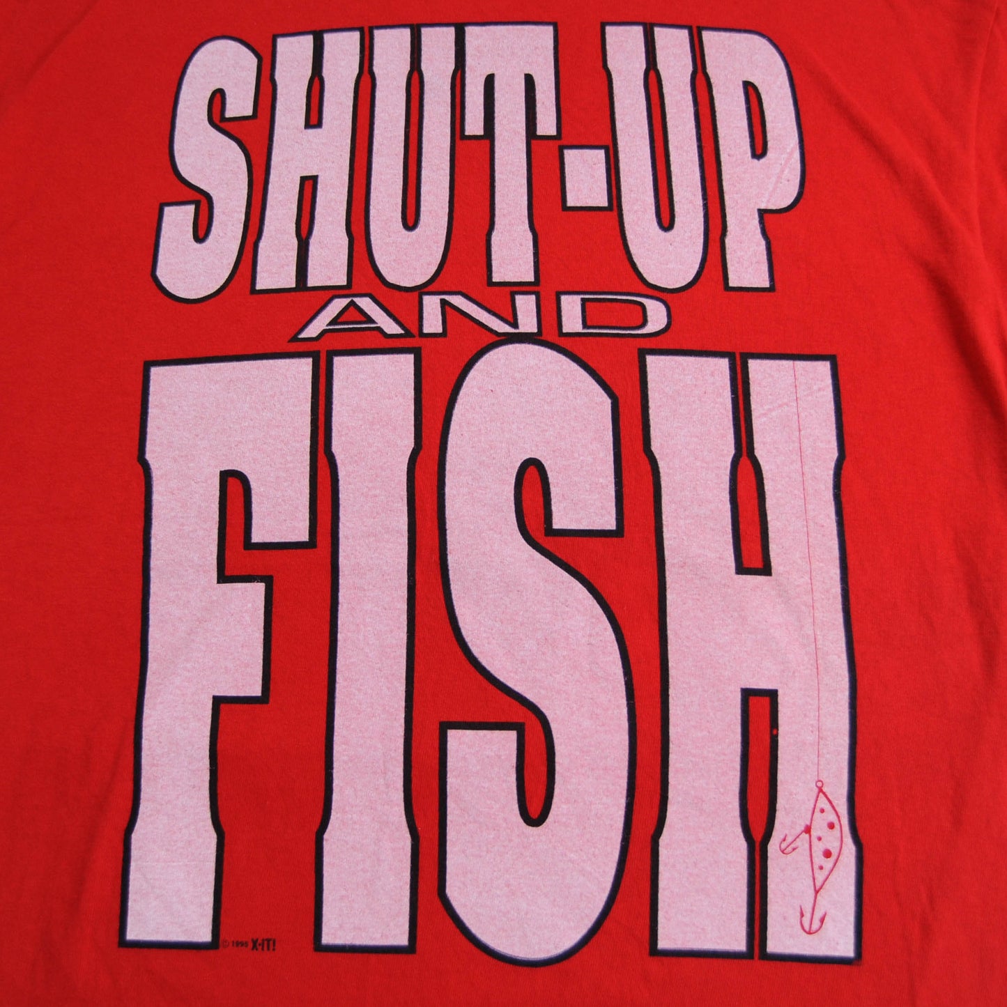 90's SHUT UP FISH Tシャツ (M)/A2777T-S