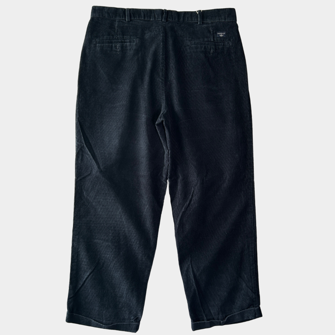 00's DOCKERS タック入り コーデュロイパンツ 紺 (36×29)/B4090P-SO