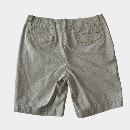 Polo by Ralph Lauren ラルフローレン ヒッコリーストライプ ハーフパンツ コットン 白紺(33)/A4428P-SO
