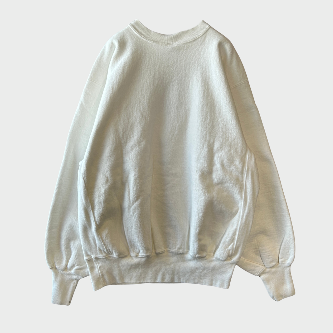 90's Champion Reverse Weave リバースウィーブ ロゴ刺繍 スウェット 白 (サイズ不明）/A8354S-SO