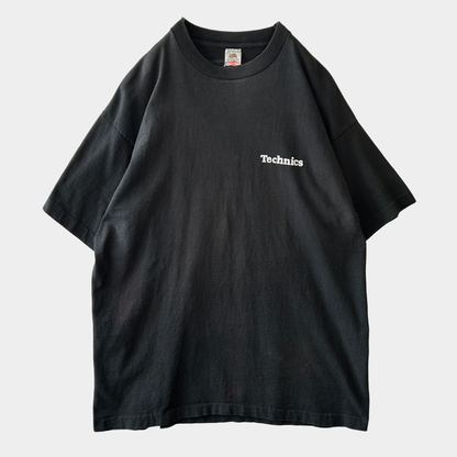 90's Technics テクニクス DMC World Championships Tシャツ ターンテーブル 黒(XL)/C0294T-SO