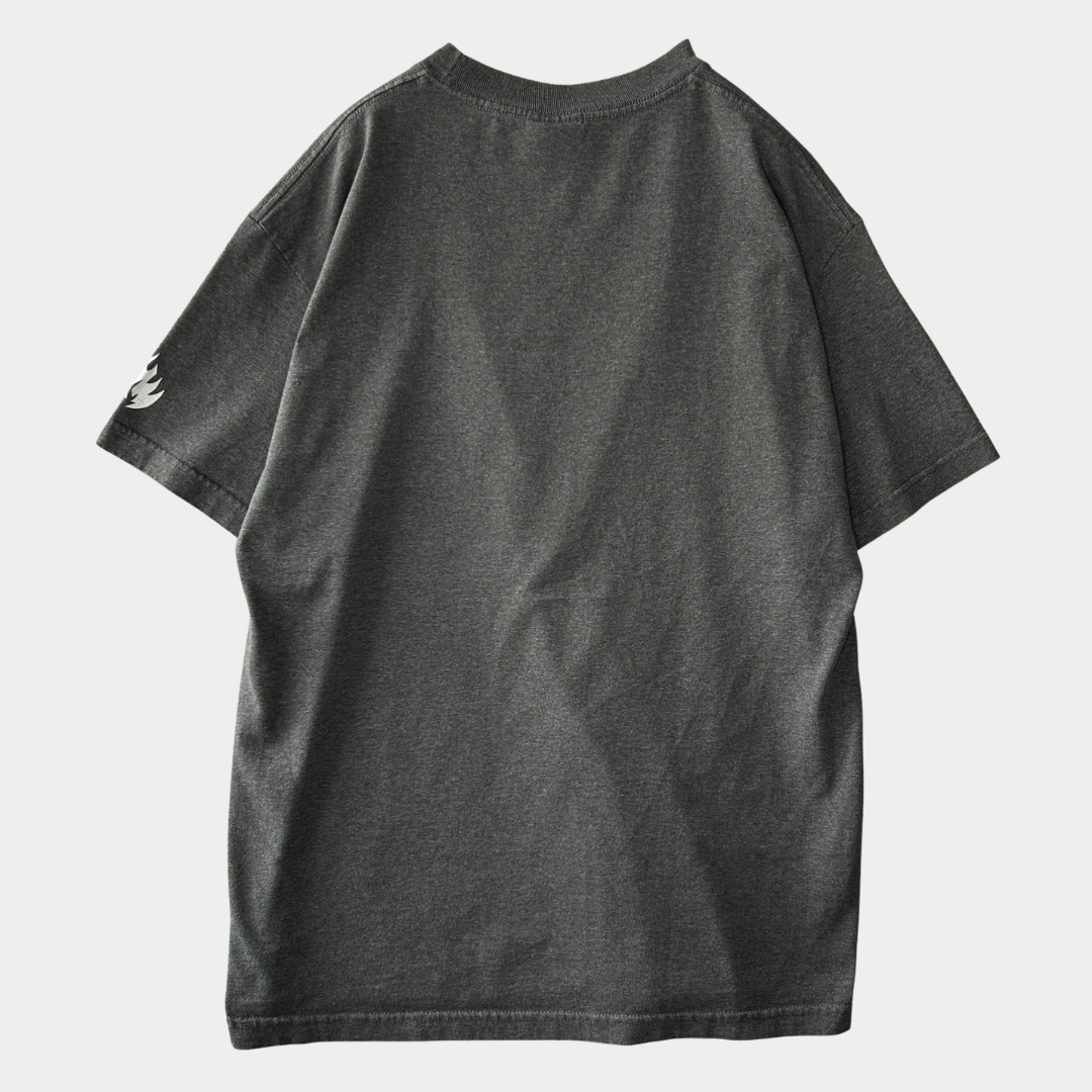 00's BLACK LABEL ブラックレーベル フレイム ロゴTシャツ 黒 (L)/A7576T-SO