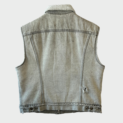 80's Levi's リーバイス ボアデニムベスト 白グレー (XL)/A5328V-SO