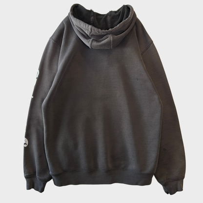 00's Carhartt カーハート 袖ロゴ プルオーバーパーカー K288 チャコールグレー(M)/C1583S-SO