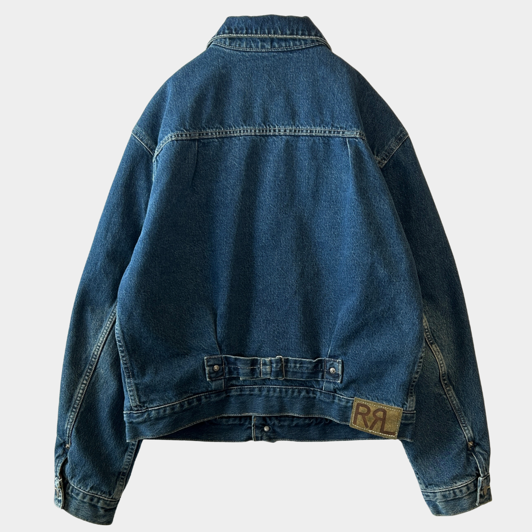 90's RRL ラルフローレン 2ndタイプ デニムトラッカージャケット 三つ星タグ (M)/C0112J-SO