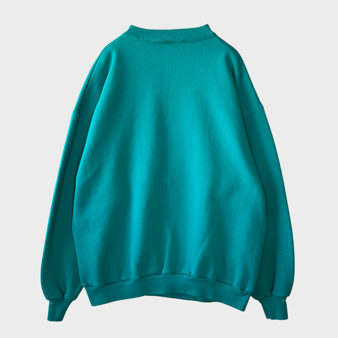 90's Disney Mickey "California"ディズニー ミッキー スウェット ターコイズ(L)/C0128S-SO